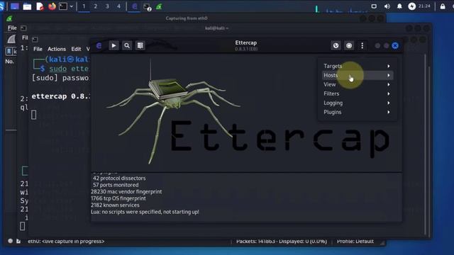 MiTM Attack using ARP Poisoning on Kali | Packet Sniffing on Kali Linux | Ettercap смотреть онлайн