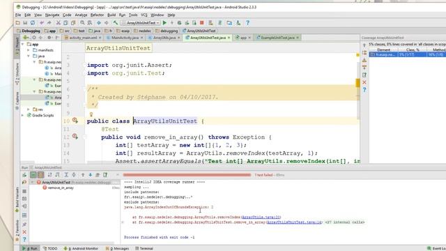 Debugging apps - unit tests - a good example in Android Studio смотреть онлайн