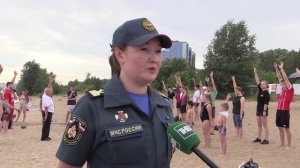 Всероссийская акция "Научись плавать" в Казани на пляже Нижнее Заречье