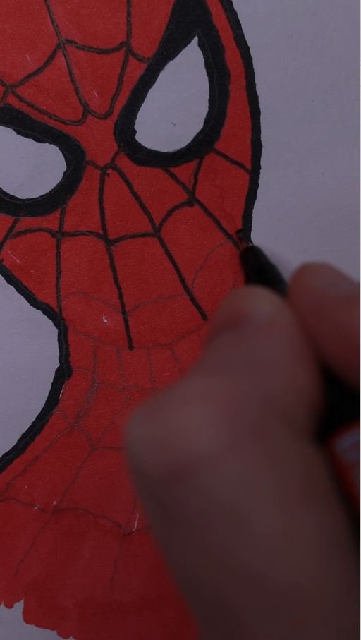 Человек паук. Рисунок. #shorts смотреть онлайн