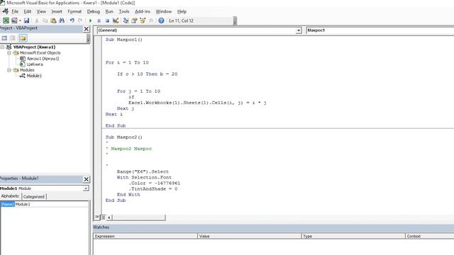 2.1.2. Excel. VBA (Visual Basic). Контролюючі структури мови. смотреть онлайн