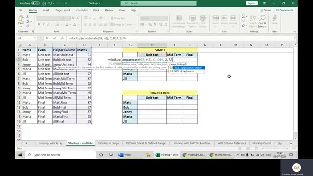 Excel V-Lookup with multiple criteria | Edu4Sure смотреть онлайн