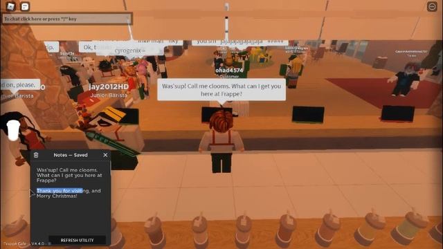 ROBLOX Frappe [Christmas Update] Senior Barista Practice Shift смотреть онлайн