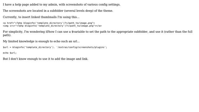 Wordpress: How can I use a variable to include a linked image? смотреть онлайн