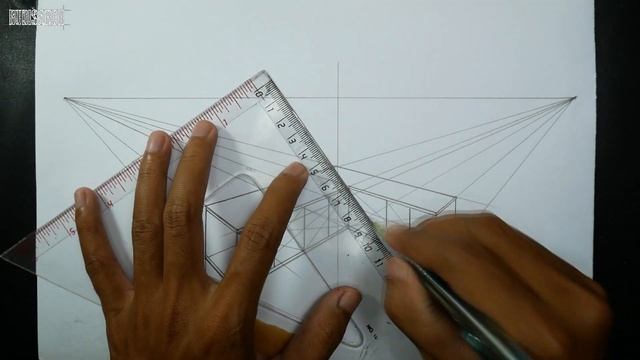 Architecture Basic How To Draw a Simple Kitchen Set in 2 Point Perspective смотреть онлайн