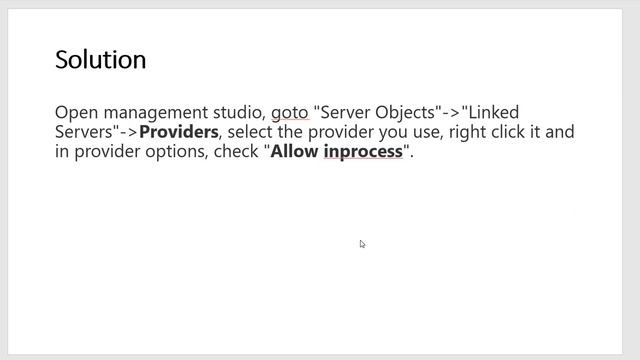 SQL Server Linked server issue смотреть онлайн