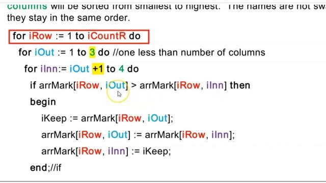Two-Dimensional Arrays Lesson 6 - Sorting смотреть онлайн