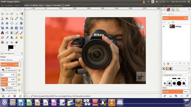 | How To Edit A Photo Using GIMP | By Akshay | смотреть онлайн