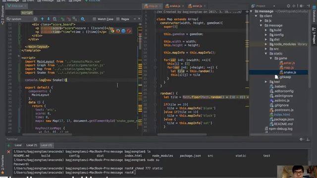 [멍개의 오늘도 잡는다 버그] vue.js 연습 snake게임을 만들어 보자 -1 극한의 삽질기 смотреть онлайн