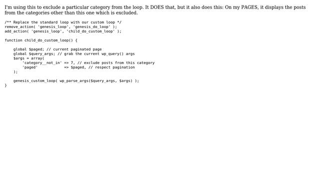 Wordpress: Excluded category from loop смотреть онлайн