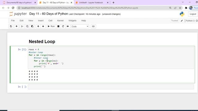 Day-11? 60 Days of Python | Nested Loop in Python | Learn Python Loops | Free Advanced Python Cours смотреть онлайн