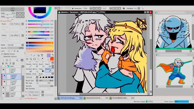 Cross X Dream - UnderTale [SPEEDPAINT #1] смотреть онлайн