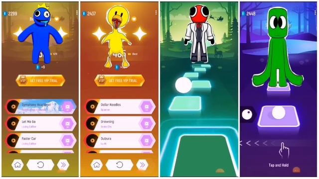 Rainbow Friends - Green Vs Blue Vs Yellow Vs Red | Tiles Hop #rainbowfriends #tileshop #shubgamer77