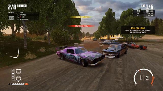 Wreckfest - Cool Double Spin Save To Keep The Lead