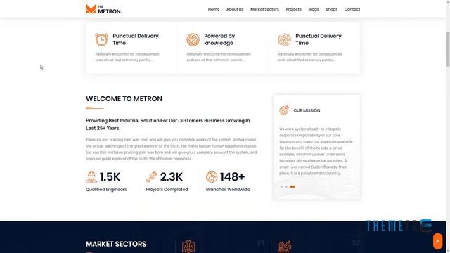 Metron - Industry and Construction WordPress Theme Davey Logan смотреть онлайн