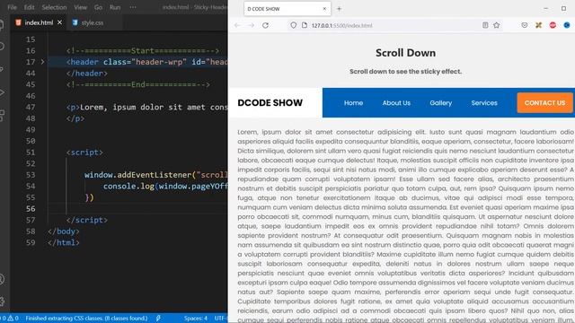 How to Create an On Scroll Fixed Header in JavaScript смотреть онлайн