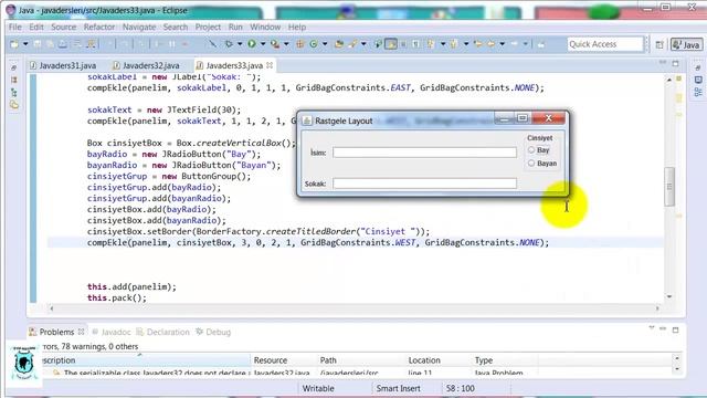 Java Swing Layout 3 - Ders 33 смотреть онлайн