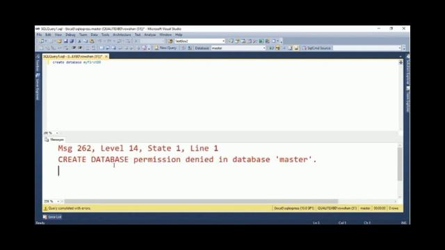 create database permission denied in database 'master' in sql server смотреть онлайн