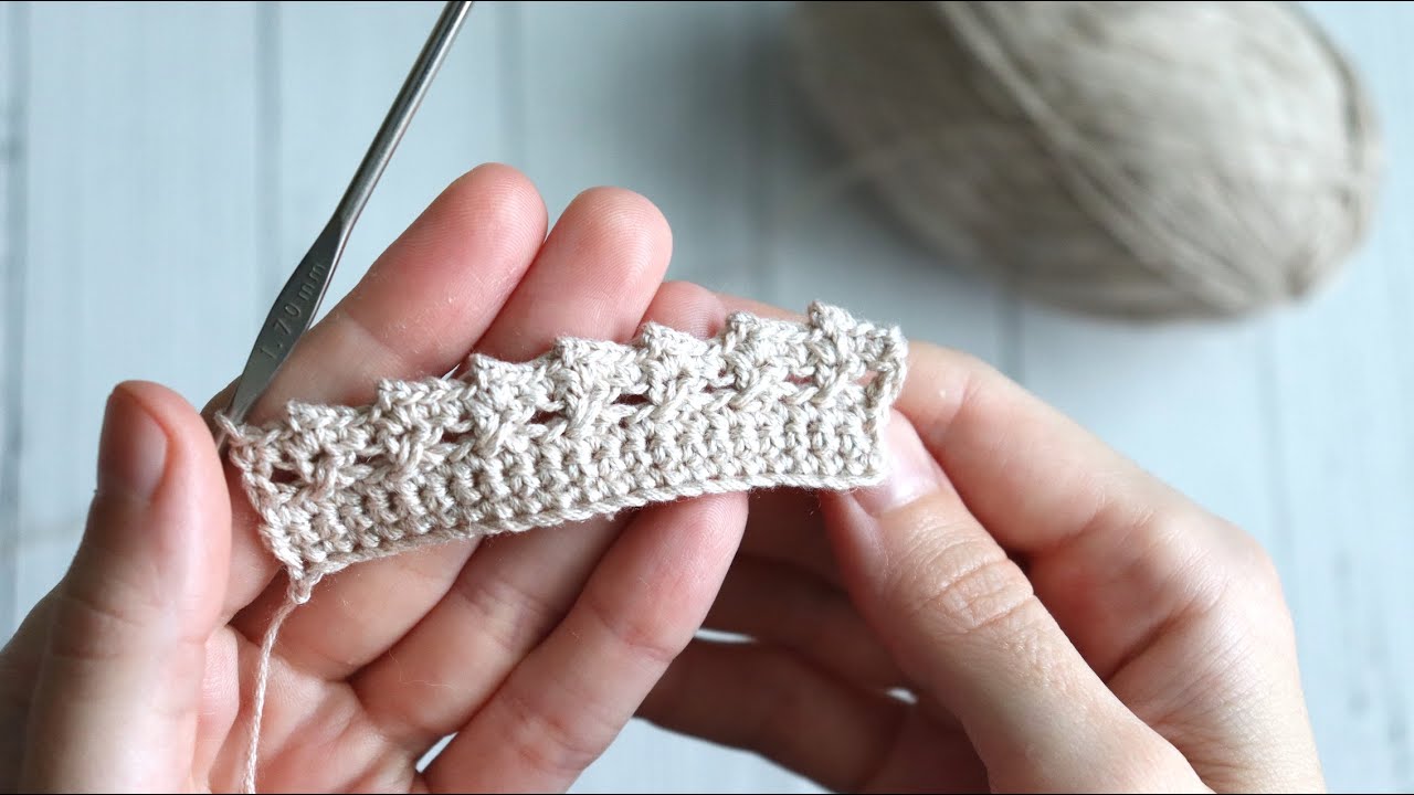 КАЙМА крючком с перекрещенными столбиками смотреть онлайн