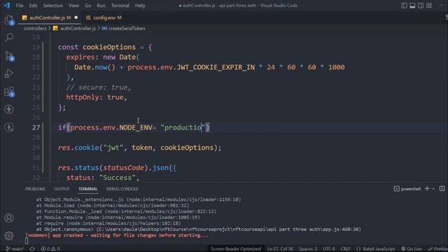 Send Cookie To User Authentication | How To Send Cookie In Browser For Authentication | API Course смотреть онлайн