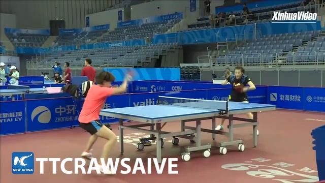 TRAINING WITH DING NING 2017 - CHINESE TABLE TENNIS TRAINING SESSION смотреть онлайн