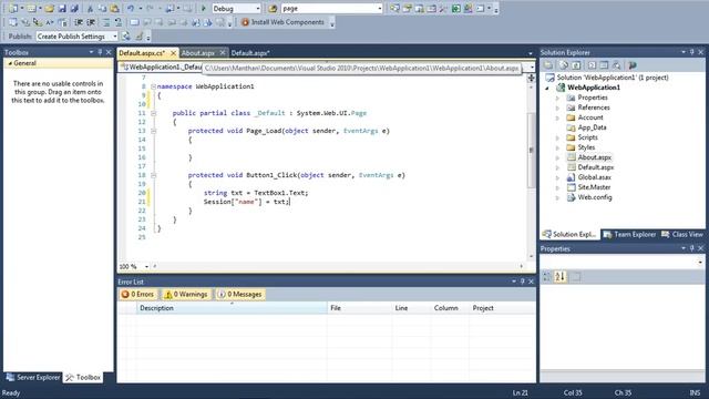 Using Sessions in ASP .NET C# смотреть онлайн