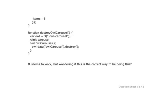 jQuery : How to reinitialize Owl Carousel after an ajax call? смотреть онлайн