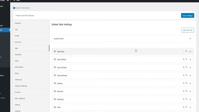 How To Add a New Tab in a Trip Page Using WP Travel Pro? WP Travel Tutorial смотреть онлайн