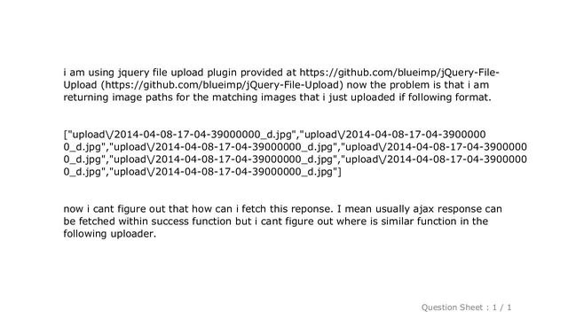 jQuery : Jquery file upload plugin how to fetch Response sent from server смотреть онлайн