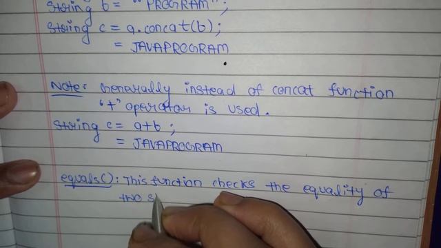 String Functions 04|Checking Equality of two Strings|Concat Function|JAVA BLUEJ| смотреть онлайн