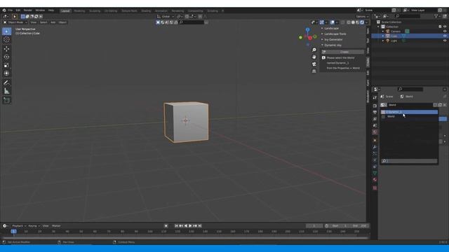 Небо в Blender 2.9 смотреть онлайн