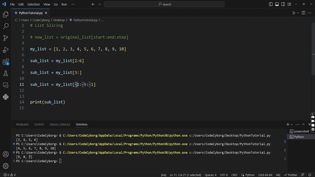 Python Tutorial For Beginners 16 - List slicing in python смотреть онлайн