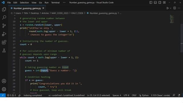 Number Guessing Game in Python | Python Projects смотреть онлайн
