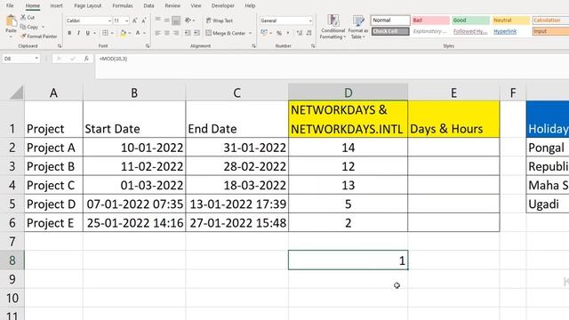 NETWORKDAYS Vs  NETWORKDAYS.INTL In Excel?