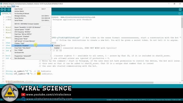 ESP8266 Telegram Home Automation Feedback System смотреть онлайн