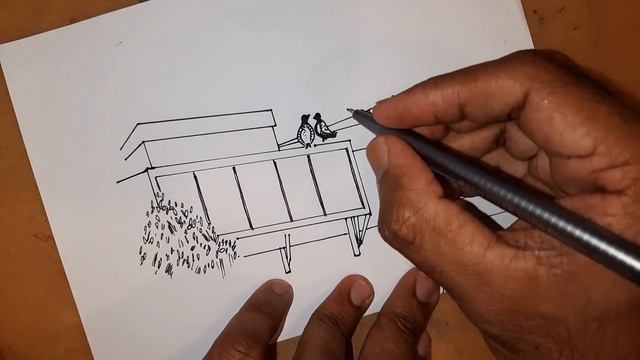 how to draw this sketch, building and bird #building #draw #bird смотреть онлайн