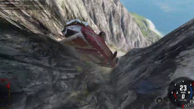 1963 Gavril Bluebuck Lowrider drives off a cliff - A BeamNG.drive movie смотреть онлайн