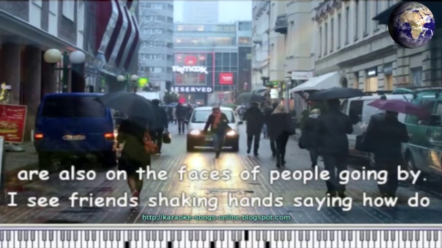 What a wonderful world - Louis Armstrong Karaoke song with lyrics on the screen. смотреть онлайн