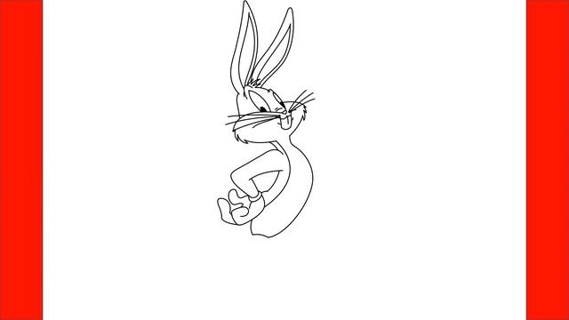 How To Draw Bugs Bunny From Looney Tunes - Step By Step Drawing смотреть онлайн