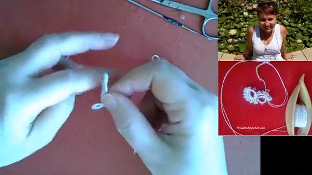 Схема для сережек фриволите (Tatting,Frivolité, Orecchini, Фриволите,Encaje, 梭織) tatting смотреть онлайн