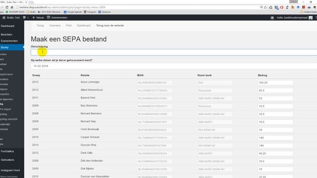 SEPA bestand aanmaken - StuBo. Studentenboekhouding смотреть онлайн