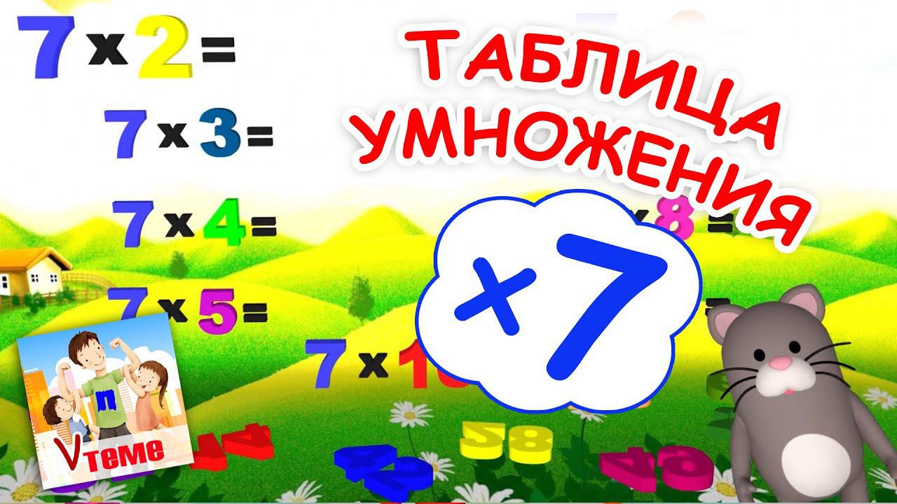 Музыкальная ТАБЛИЦА УМНОЖЕНИЯ на 7. Папа V теме смотреть онлайн