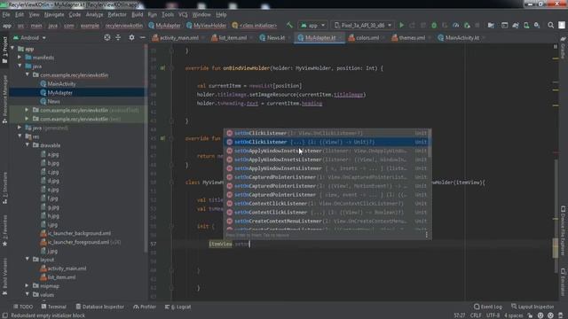 Item Click Listener - RecyclerView using Kotlin || kotlin Item Click Listener in RecyclerView смотреть онлайн
