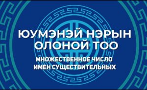 3. Юумэнэй нэрын олоной тоо. Множественное число имён существительных.