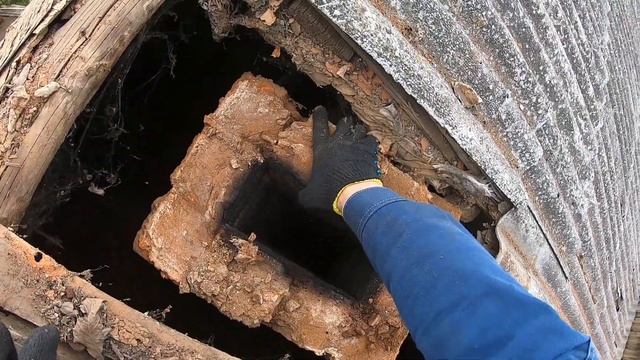 Ломаю ТРУБУ ,снимаем остальной шифер с крыши .Жизнь в деревне. смотреть онлайн