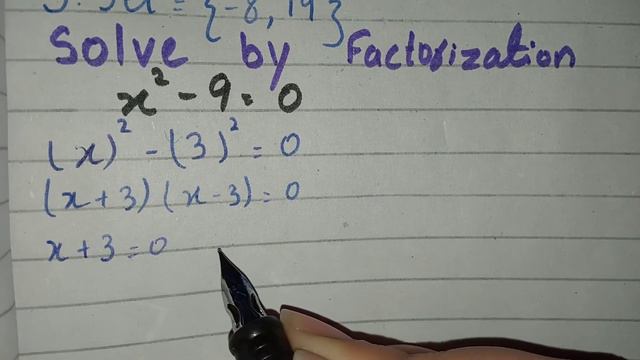 Solve by Factorization class 10, Solve by factorization method x^2-9=0 смотреть онлайн