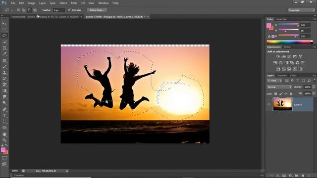 Lasso tool, magnetic lasso tool | polygonal lasso tool in photoshop CC 2019 | tutorial | смотреть онлайн