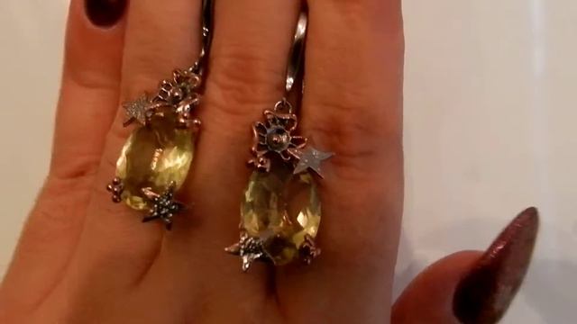 Серьги с лимонными кварцами смотреть онлайн