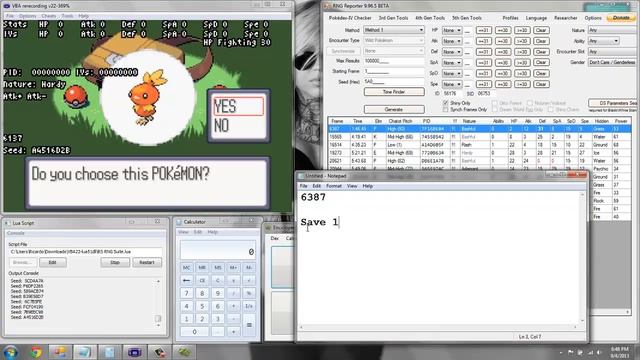 Pokemon Emulator RNG Abuse Lua Script (Hoenn Starters) смотреть онлайн