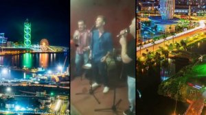 Браво!!  Русский турист поет „Тбилисо»! в ресторане Чкери в Квариати.